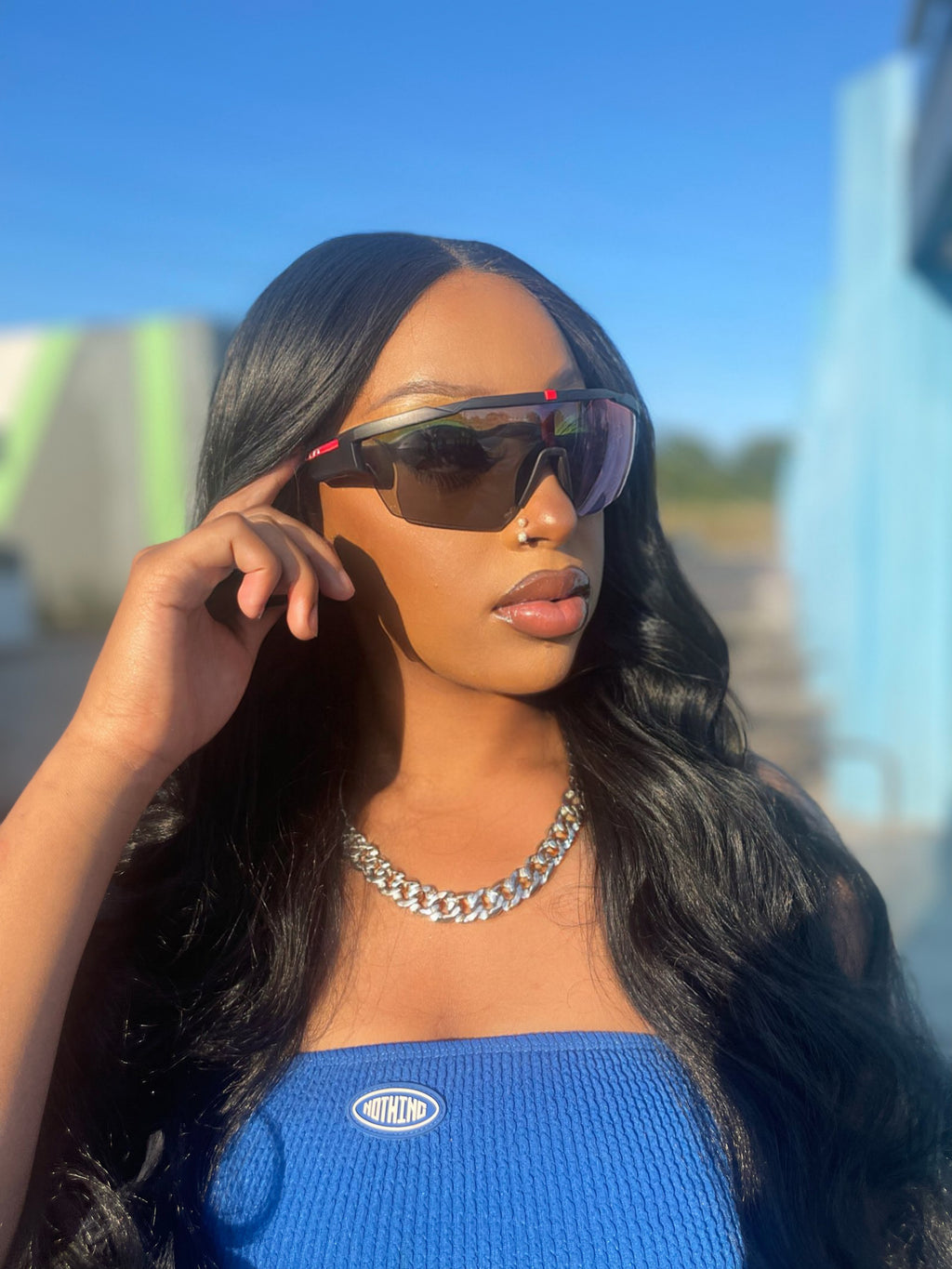 Perruque Kendra - Cheveux Ondulé Noir Semi Naturelle / Kendra Wig - Semi Natural Wig