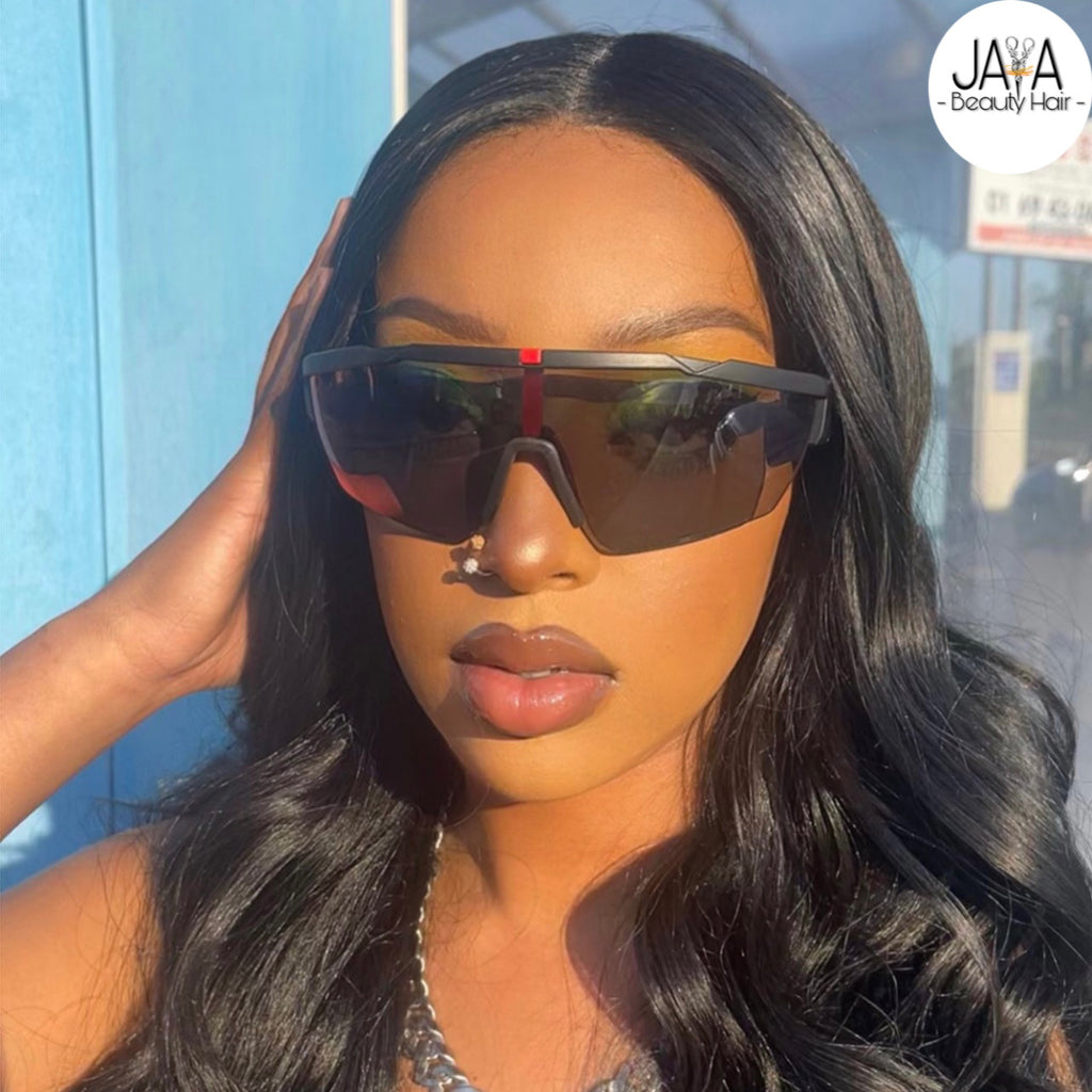 Perruque Kendra - Cheveux Ondulé Noir Semi Naturelle / Kendra Wig - Semi Natural Wig