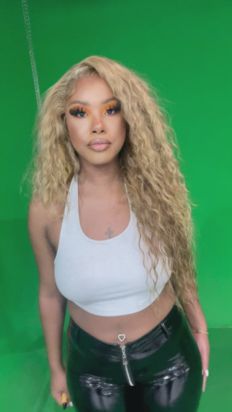 Perruque Beyonce - Cheveux Bouclé Blond-Miel Semi Naturelle / Beyonce Wig - Semi Natural Wig