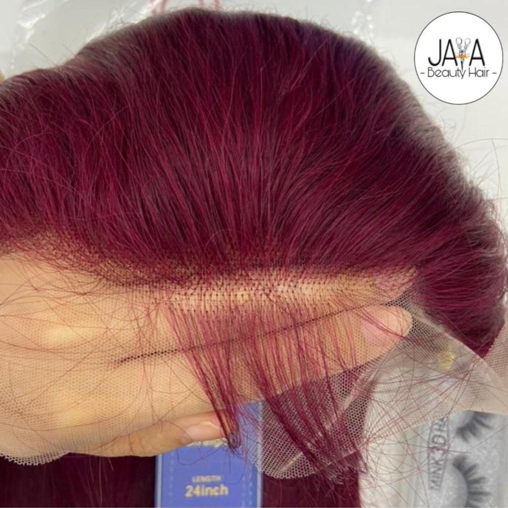 Perruque Maee - Cheveux Lisse Bordeaux / Maee Wig - Straight Hair Burgundy