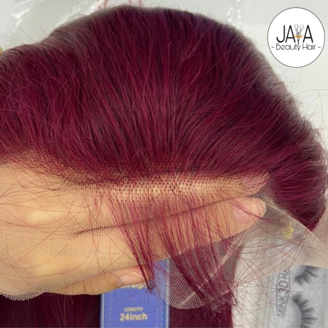 Perruque Maee - Cheveux Lisse Bordeaux / Maee Wig - Straight Hair Burgundy