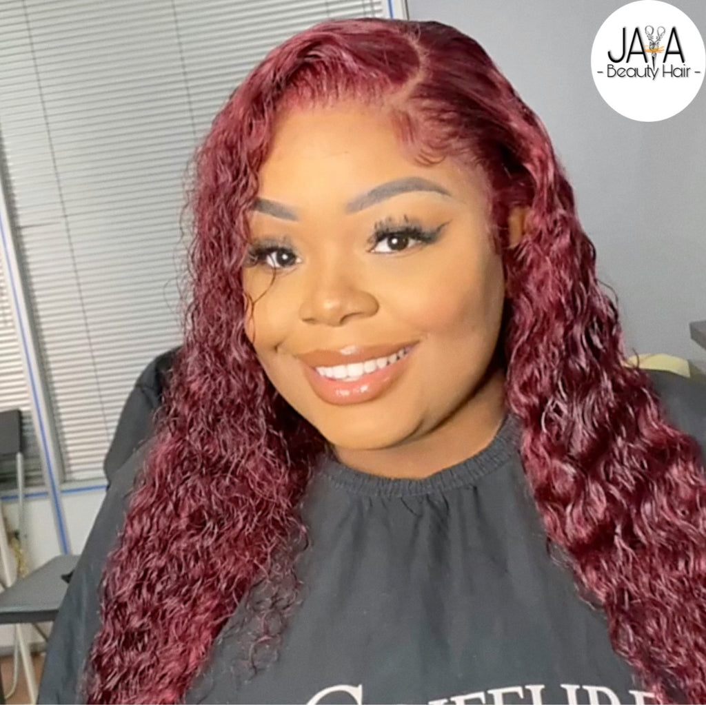 Perruque Melissa - Cheveux Bouclés Bordeaux / Melissa Wig - Curly Hair Burgundy