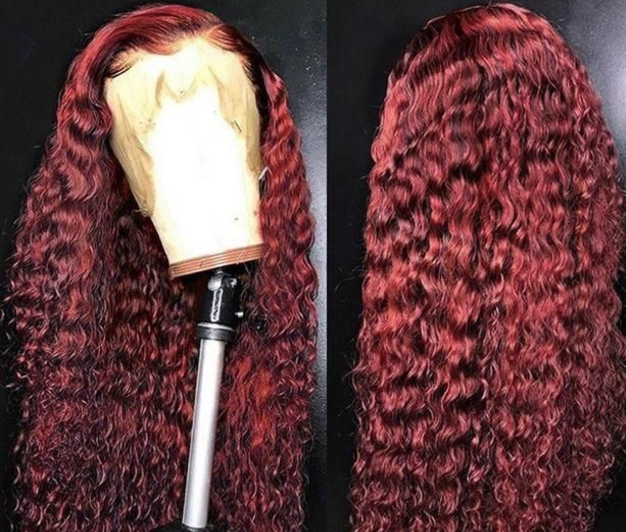 Perruque Melissa - Cheveux Bouclés Bordeaux / Melissa Wig - Curly Hair Burgundy