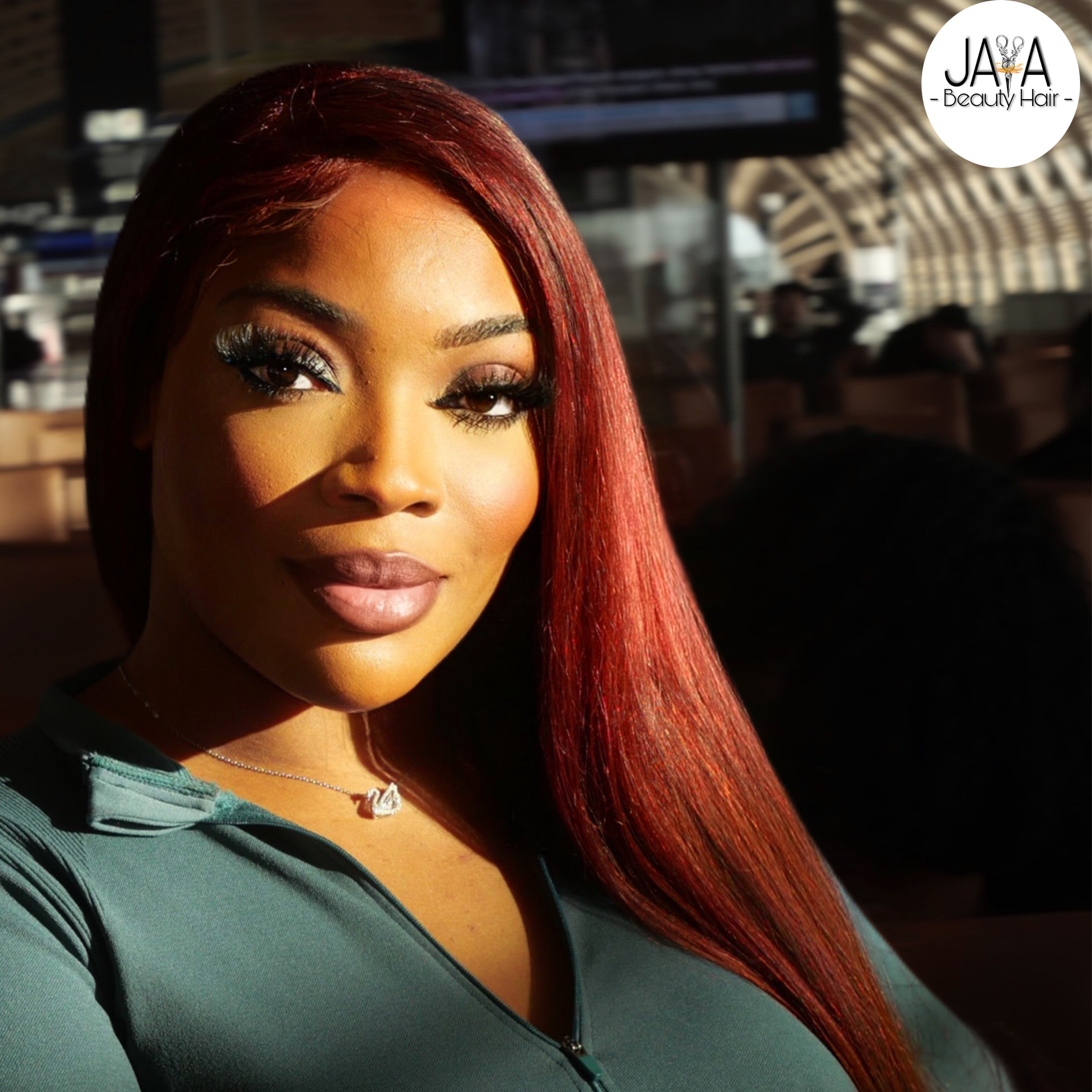 Perruque Penola - Cheveux Lisse Cerise / Penola Wig - Straight Cherry Hair Wig: Perruque Lisse Cherry -Straight Hair